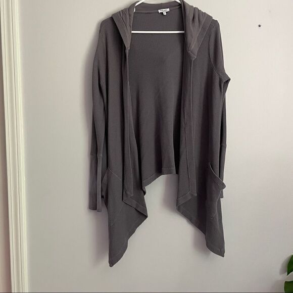 Splendid Waffle Knit Wrap Open Cardigan M - Picture 8 of 14